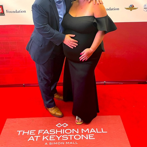 Plus Size Maternity Scuba Evening Gown - Picture 5 of 5